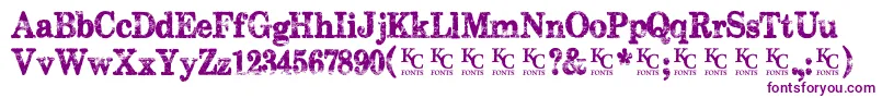 Subwaynovellademo-Schriftart – Violette Schriften auf weißem Hintergrund