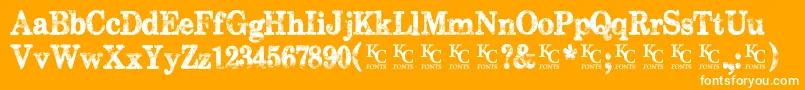 Subwaynovellademo Font – White Fonts on Orange Background