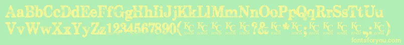 Subwaynovellademo Font – Yellow Fonts on Green Background