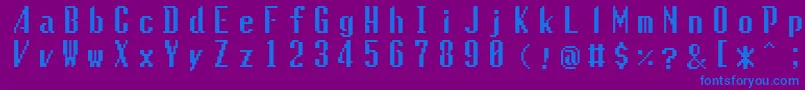 Gaiatype Font – Blue Fonts on Purple Background