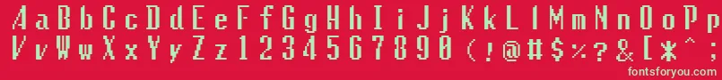 Gaiatype Font – Green Fonts on Red Background