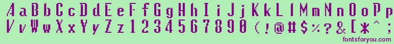 Gaiatype Font – Purple Fonts on Green Background