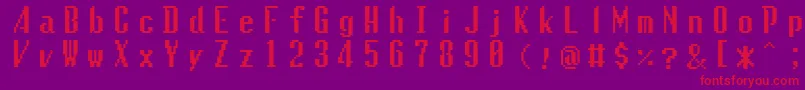 Gaiatype Font – Red Fonts on Purple Background