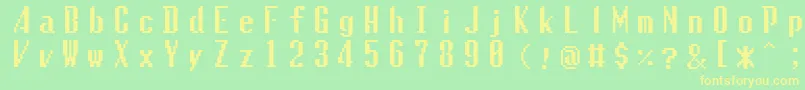 Gaiatype Font – Yellow Fonts on Green Background