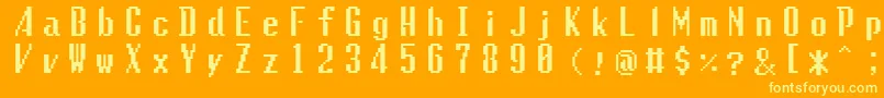 Gaiatype Font – Yellow Fonts on Orange Background