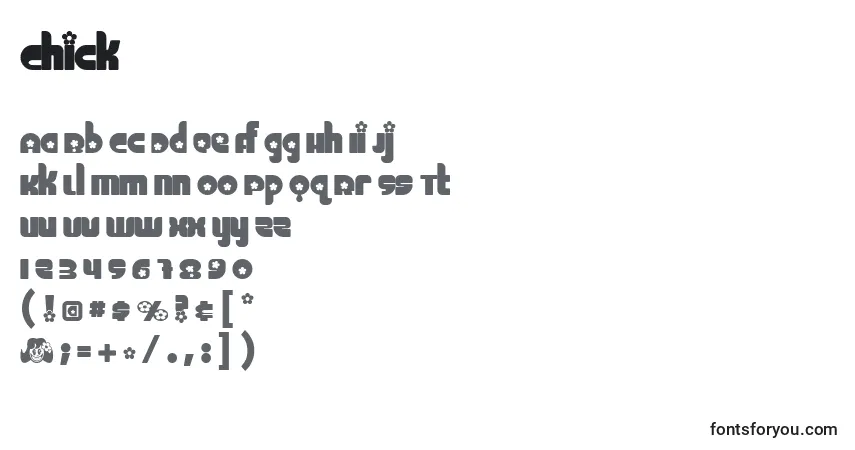 Chickフォント–アルファベット、数字、特殊文字