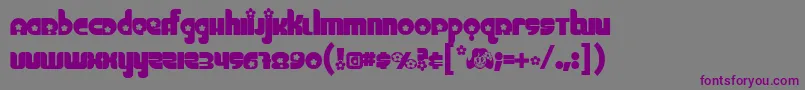 Chick Font – Purple Fonts on Gray Background