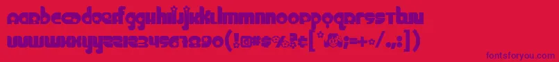 Chick Font – Purple Fonts on Red Background