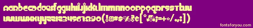 Chick Font – Yellow Fonts on Purple Background