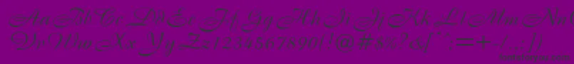 B820ScriptRegular-Schriftart – Schwarze Schriften auf violettem Hintergrund