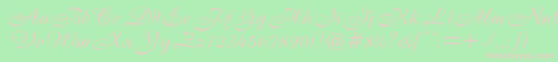 B820ScriptRegular Font – Pink Fonts on Green Background