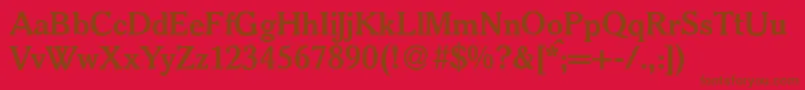 S790RomanBold Font – Brown Fonts on Red Background