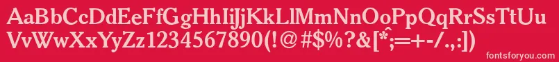 S790RomanBold Font – Pink Fonts on Red Background