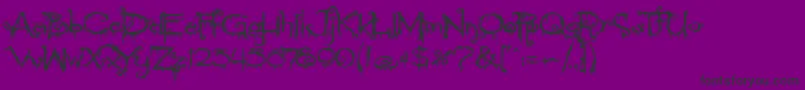 PyriteCrypt-Schriftart – Schwarze Schriften auf violettem Hintergrund