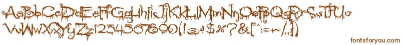 Шрифт PyriteCrypt – коричневые шрифты на белом фоне