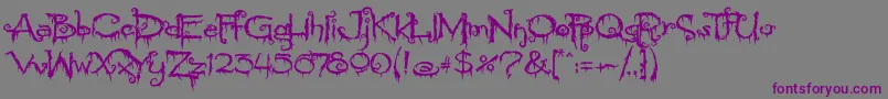 Шрифт PyriteCrypt – фиолетовые шрифты на сером фоне
