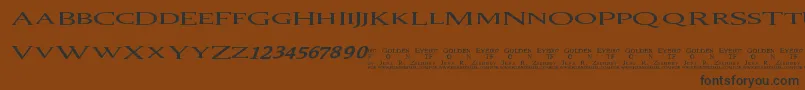 More about 007Goldeneye Font 007Goldeneye Font – Black Fonts on Brown Background