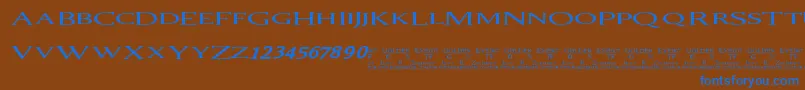 007Goldeneye Font – Blue Fonts on Brown Background