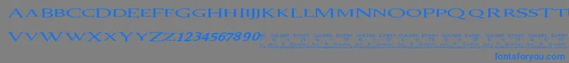 007Goldeneye Font – Blue Fonts on Gray Background