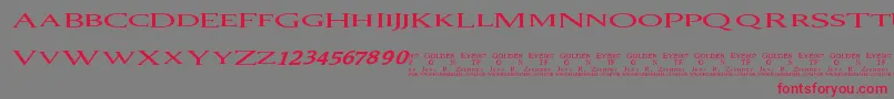 007Goldeneye Font – Red Fonts on Gray Background