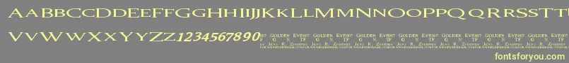 007Goldeneye Font – Yellow Fonts on Gray Background