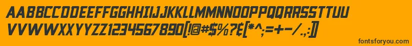 BlocktasticItl-Schriftart – Schwarze Schriften auf orangefarbenem Hintergrund