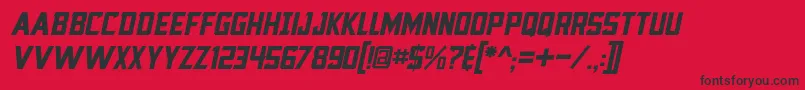 フォントBlocktasticItl – 赤い背景に黒い文字