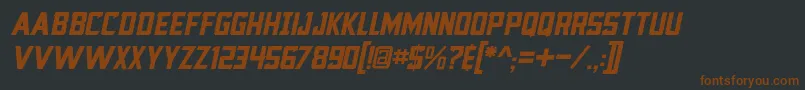 BlocktasticItl Font – Brown Fonts on Black Background