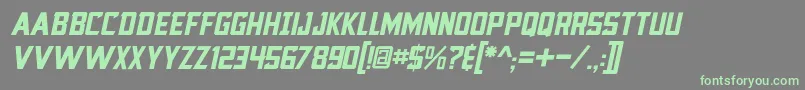 BlocktasticItl-Schriftart – Grüne Schriften auf grauem Hintergrund