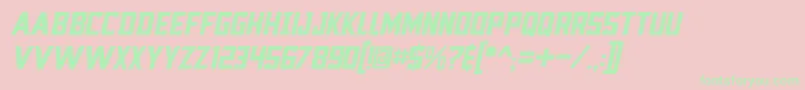 BlocktasticItl Font – Green Fonts on Pink Background