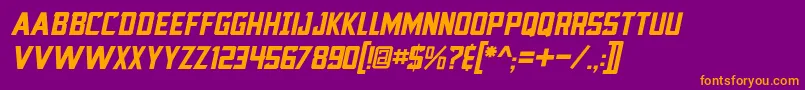 BlocktasticItl Font – Orange Fonts on Purple Background