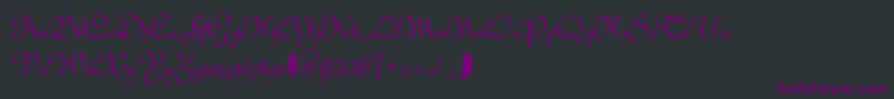 フォントCivotypeDb – 黒い背景に紫のフォント