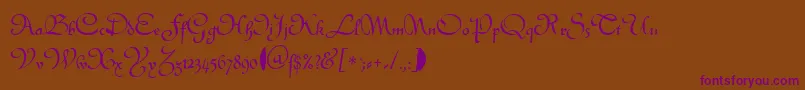 CivotypeDb Font – Purple Fonts on Brown Background