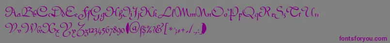 CivotypeDb Font – Purple Fonts on Gray Background