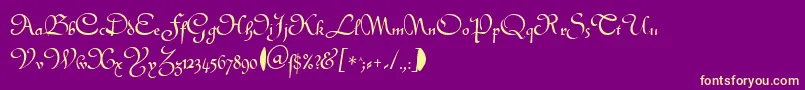 CivotypeDb Font – Yellow Fonts on Purple Background