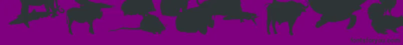 Шрифт LeMondeDeVictor – чёрные шрифты на фиолетовом фоне