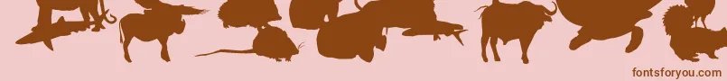 LeMondeDeVictor Font – Brown Fonts on Pink Background