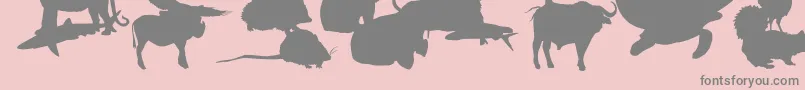 フォントLeMondeDeVictor – ピンクの背景に灰色の文字