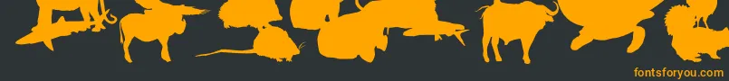 Шрифт LeMondeDeVictor – оранжевые шрифты на чёрном фоне
