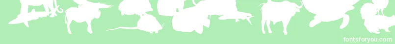 フォントLeMondeDeVictor – 緑の背景に白い文字