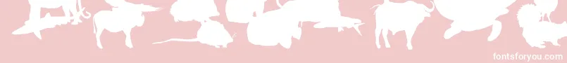 LeMondeDeVictor-Schriftart – Weiße Schriften auf rosa Hintergrund