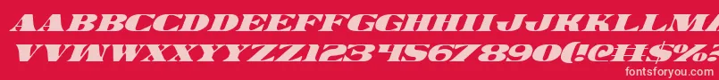 Legalv2i Font – Pink Fonts on Red Background