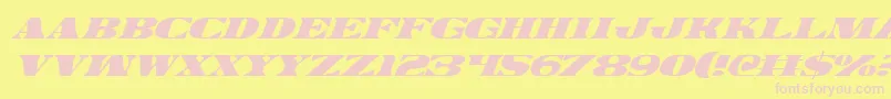 Legalv2i Font – Pink Fonts on Yellow Background