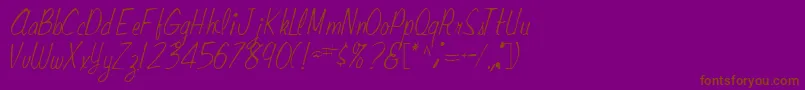 RaceRegular Font – Brown Fonts on Purple Background