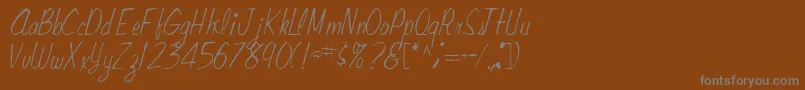 RaceRegular Font – Gray Fonts on Brown Background