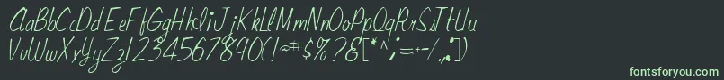 Шрифт RaceRegular – зелёные шрифты на чёрном фоне