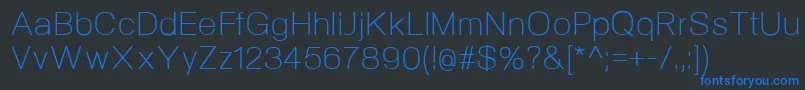 NeogramLight Font – Blue Fonts on Black Background