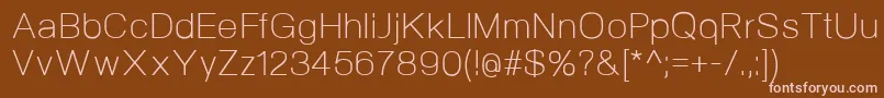 Шрифт NeogramLight – розовые шрифты на коричневом фоне