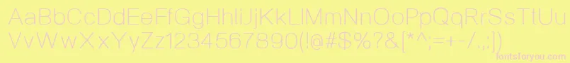 NeogramLight Font – Pink Fonts on Yellow Background