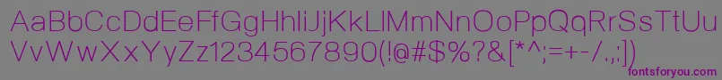 NeogramLight Font – Purple Fonts on Gray Background